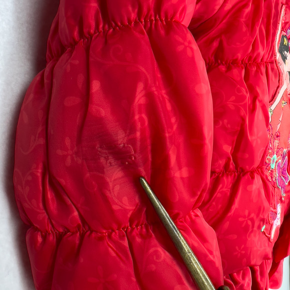 Disney Princess Elena of Avalor Girls Kids Ruffle Puffer Jacket Size 3 Winter - Picture 4 of 8